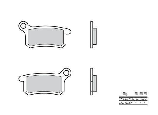 BREMBO Off-Road Sintered Metal Brake pads - 07GR69SX