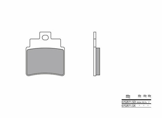 BREMBO Off-Road Sintered Metal Brake pads - 07GR71SD