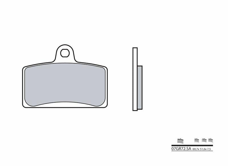 BREMBO Street Sintered Metal Brake pads - 07GR72SA
