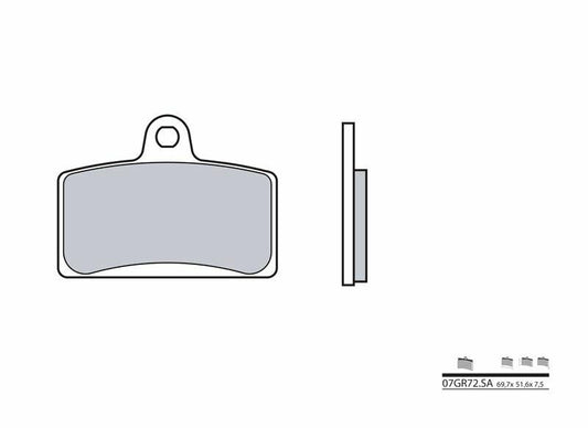 BREMBO Street Sintered Metal Brake pads - 07GR72SA