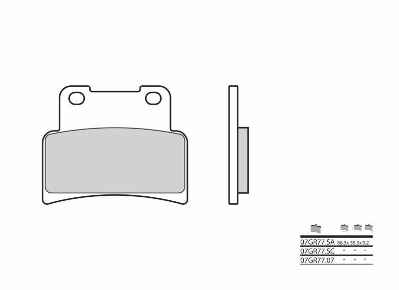 BREMBO Street Carbon Ceramic Brake pads - 07GR7707