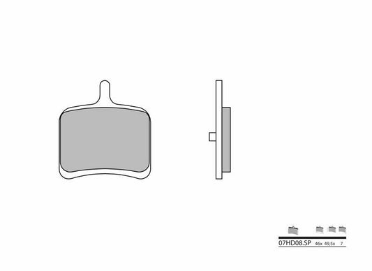 BREMBO Street Sintered Metal Brake pads - 07HD08SP