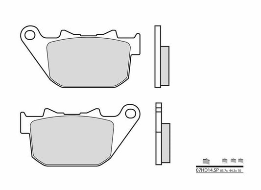 BREMBO Street Sintered Metal Brake pads - 07HD14SP