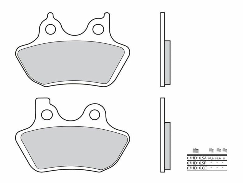 BREMBO Street Sintered Metal Brake pads - 07HD16SA