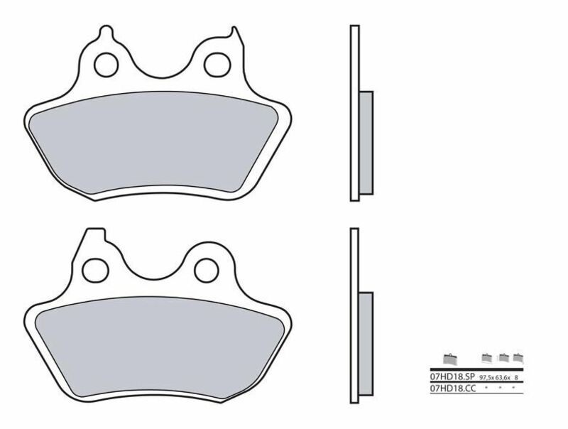 BREMBO Street Sintered Metal Brake pads - 07HD18SP