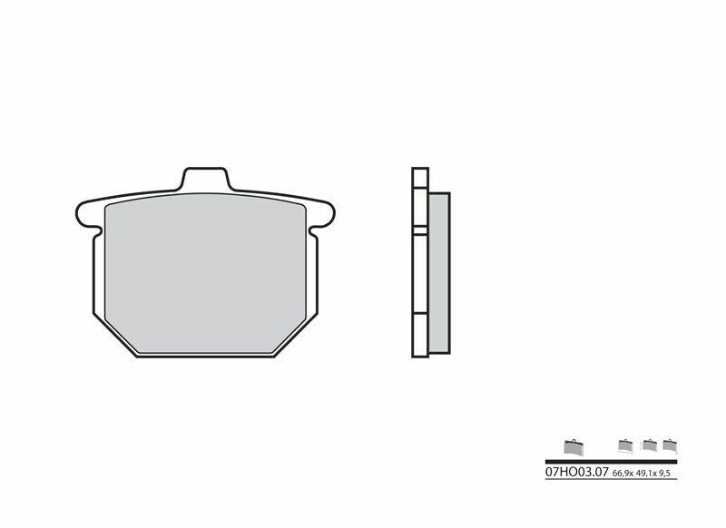 BREMBO Street Carbon Ceramic Brake pads - 07HO0307