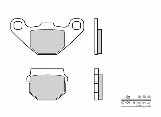 BREMBO Street Carbon Ceramic Brake pads - 07HO1118