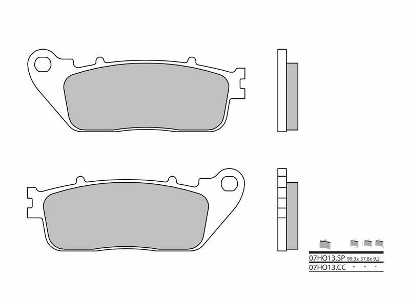 BREMBO Street Carbon Ceramic Brake pads - 07HO13CC