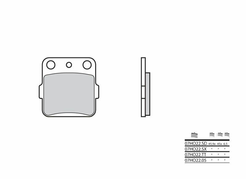 BREMBO Street Carbon Ceramic Brake pads - 07HO2205