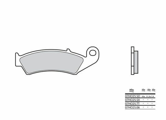 BREMBO Street Carbon Ceramic Brake pads - 07HO2506
