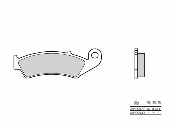 BREMBO Street Sintermetall-Bremsbeläge - 07HO29SP 