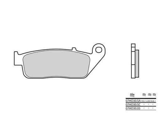 BREMBO Street Sintermetall-Bremsbeläge - 07HO30SA 