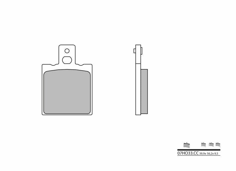 BREMBO Street Carbon Ceramic Brake pads - 07HO33CC