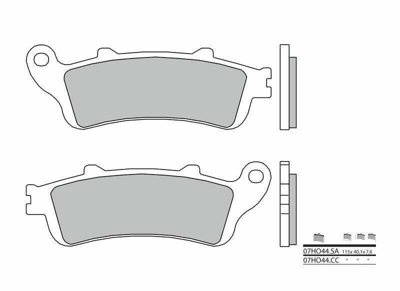 BREMBO Street Sintered Metal Brake pads - 07HO44SA