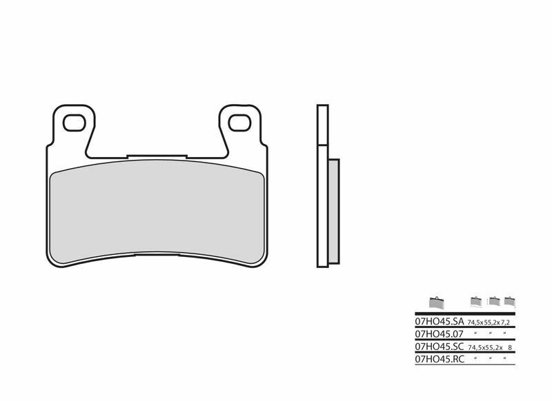 BREMBO Street Carbon Ceramic Brake pads - 07HO4507