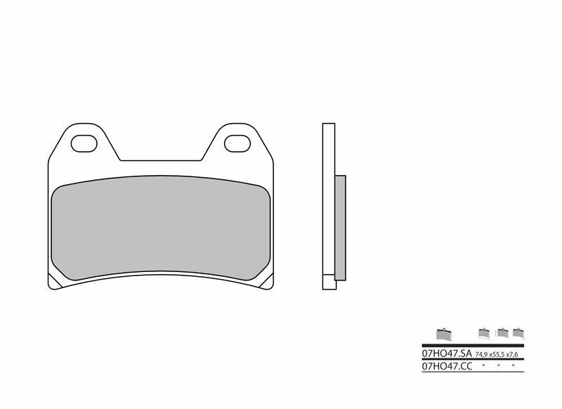 BREMBO Street Sintered Metal Brake pads - 07HO47SA