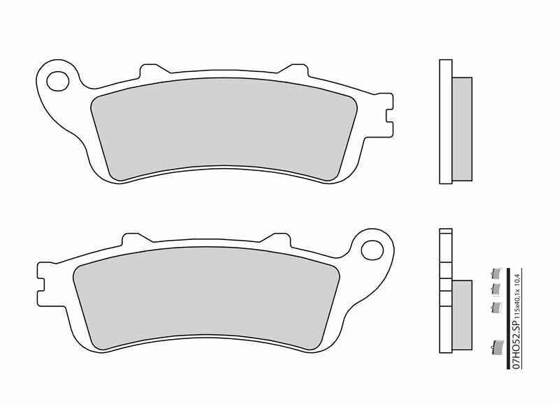BREMBO Street Sintered Metal Brake pads - 07HO52SP