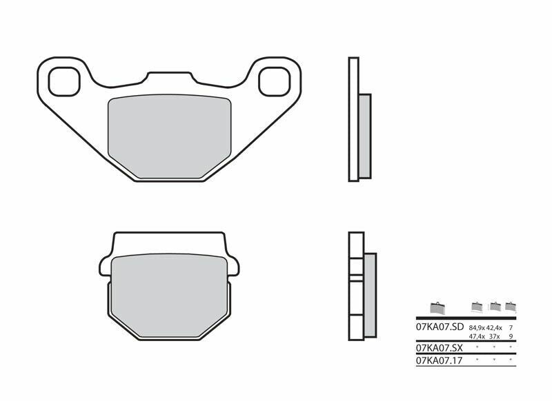 BREMBO Street Carbon Ceramic Brake pads - 07KA0717