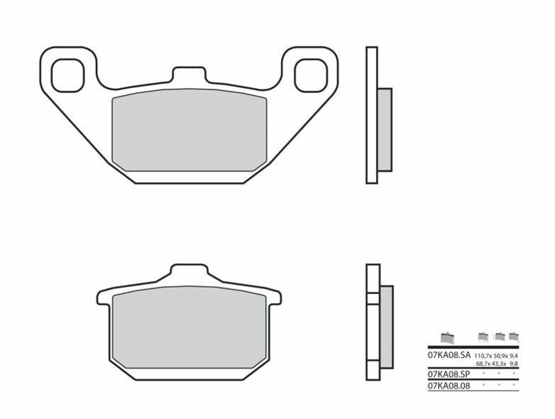 BREMBO Street Sintered Metal Brake pads - 07KA08SA