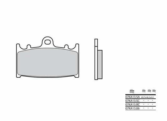 BREMBO Street Carbon Ceramic Brake pads - 07KA1306