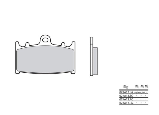 BREMBO Street Sintered Metal Brake pads - 07KA13LA