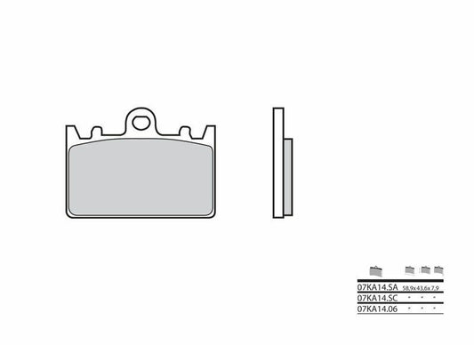 BREMBO Street Carbon Ceramic Brake pads - 07KA1406
