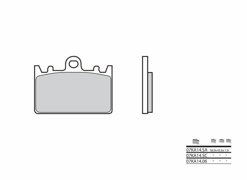 BREMBO Street Sintered Metal Brake pads - 07KA14SA