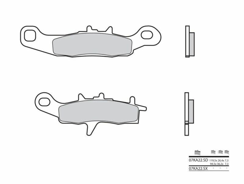BREMBO Off-Road Sintered Metal Brake pads - 07KA22SX