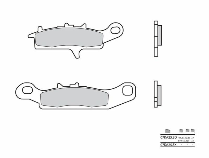 BREMBO Off-Road Sintered Metal Brake pads - 07KA25SX
