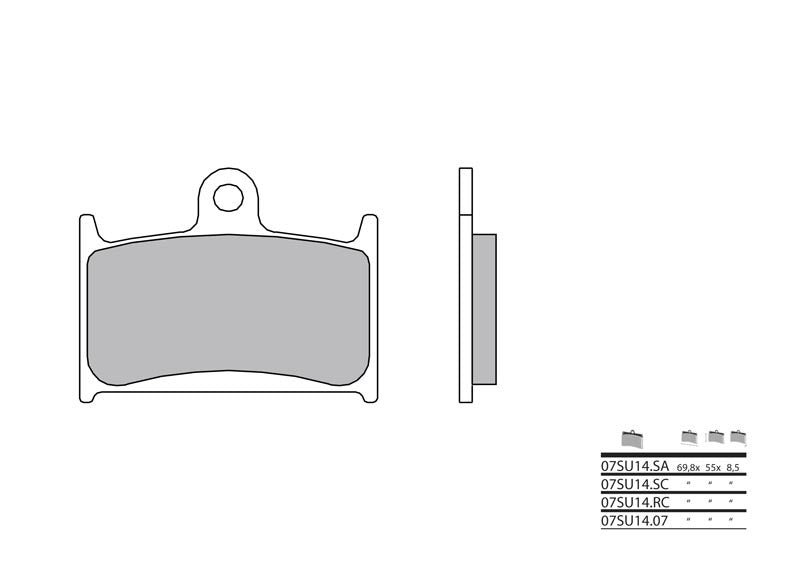 BREMBO Street Sintered Metal Brake pads - 07SU14LA