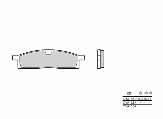 BREMBO Off-Road Sintered Metal Brake pads - 07YA16SX