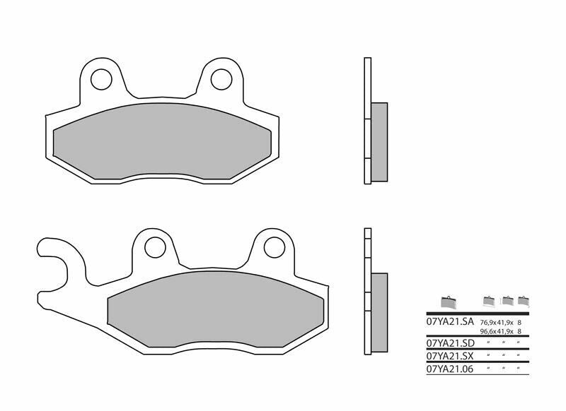 BREMBO Street Carbon Ceramic Brake pads - 07YA2106