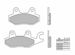 BREMBO Off-Road Sintermetall Bremsbeläge - 07YA22SX