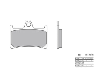 BREMBO Street Sintermetall-Bremsbeläge - 07YA23LA 