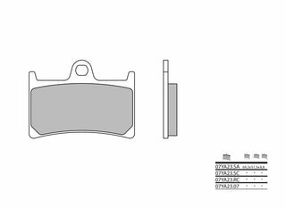 BREMBO Competition Carbon-Keramik-Bremsbeläge - 07YA23RC 