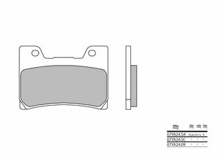 BREMBO Street Sintermetall-Bremsbeläge - 07YA24SA 