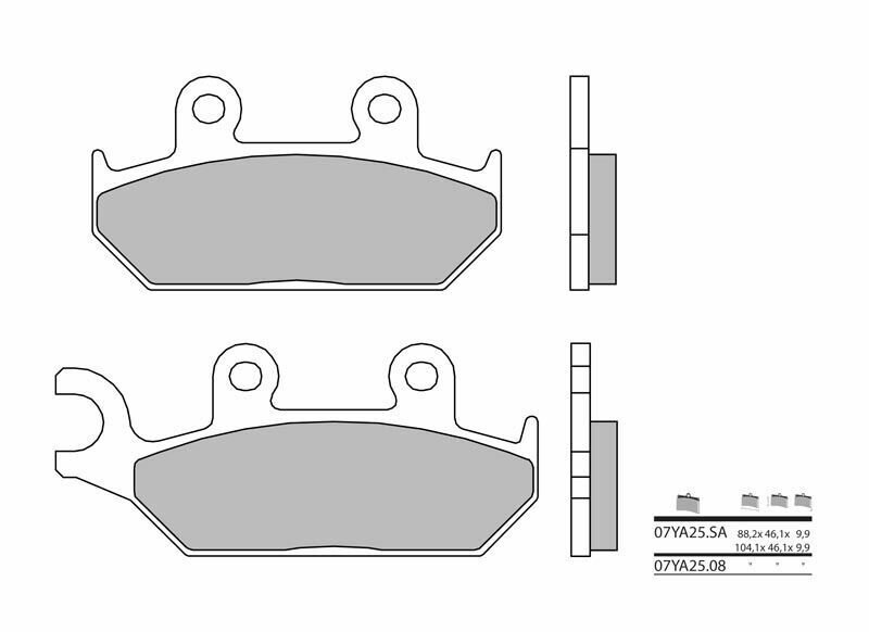 BREMBO Street Carbon Ceramic Brake pads - 07YA2508