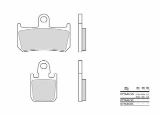 BREMBO Competition Carbon-Keramik-Bremsbeläge - 07YA46RC 