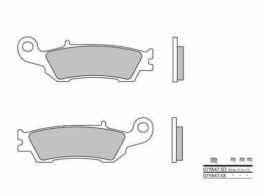 BREMBO Off-Road Sintered Metal Brake pads - 07YA47SD