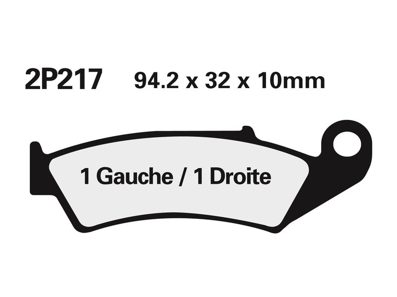 NISSIN Street Semi-Metallic Brake pads - 2P-217NS
