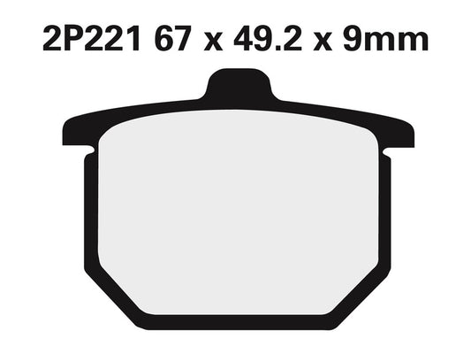 NISSIN Street Semi-Metallic Brake pads - 2P-221NS