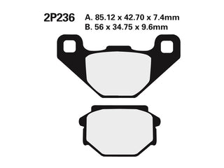 NISSIN Street /Off-Road Sintered Metal Brake pads - 2P-236ST-MX