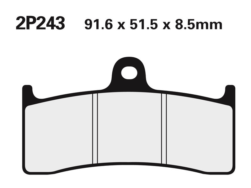 NISSIN Street Semi-Metallic Brake pads - 2P-243
