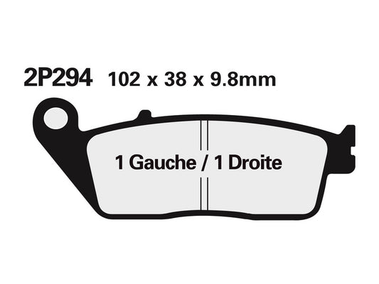 NISSIN Street Semi-Metallic Brake pads - 2P-281NS