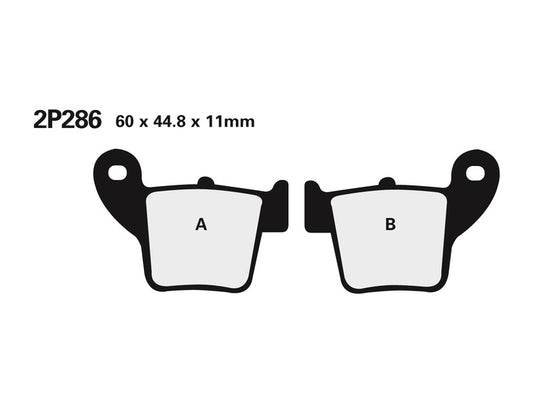 NISSIN Street /Off-Road Sintered Metal Brake pads - 2P-286ST-MX
