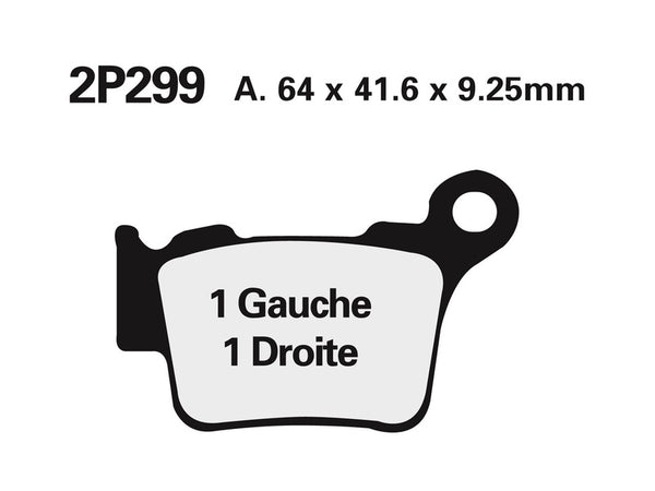 NISSIN Street /Off-Road Sintered Metal Brake pads - 2P-299ST