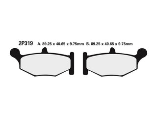 NISSIN Street Semi-Metallic Brake pads - 2P-319NS