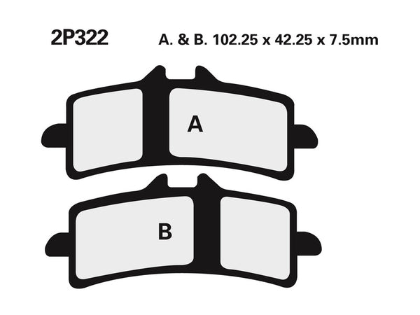 NISSIN Street /Off-Road Sintermetall Bremsbeläge - 2P-322ST 