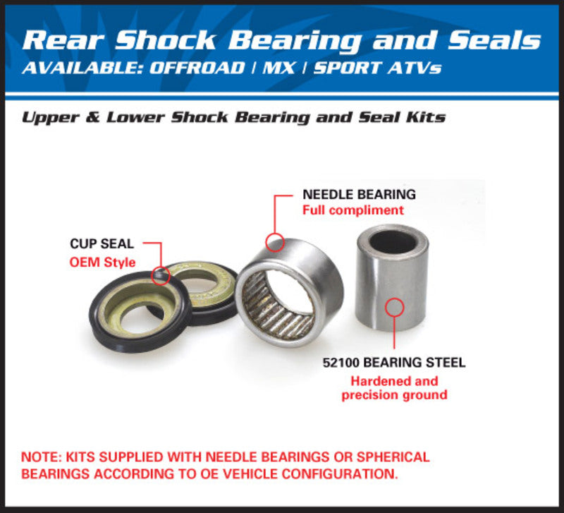 ALL BALLS Bottom Shock Absorber Bearing Kit TM - 1039312