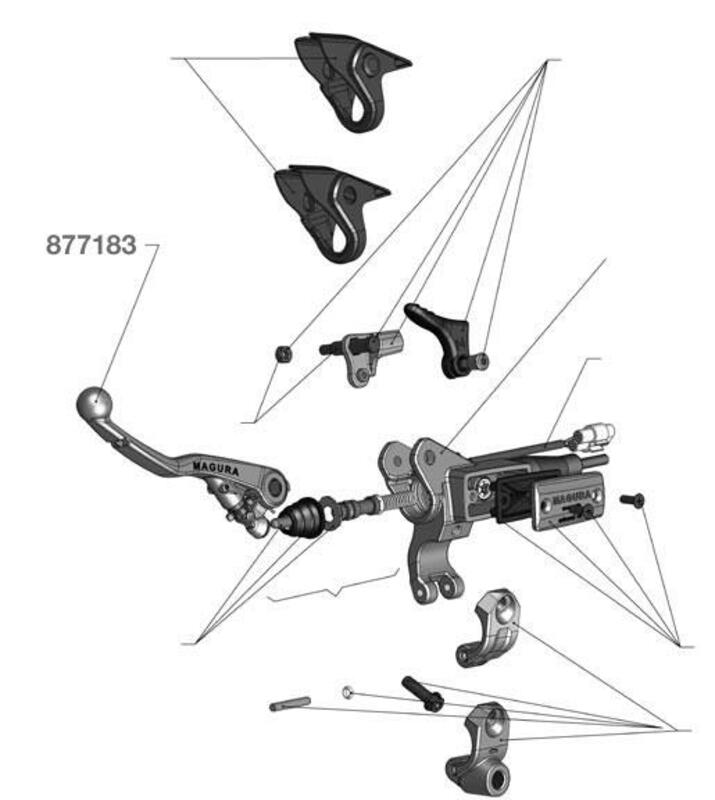 REVERSIBLE SPARE LEVER WITH MAGURA 167 ADJUSTMENT